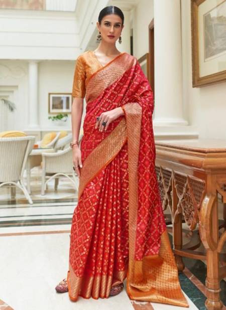 Red Colour RAJTEX KOSHIYA SILK Traditional Wedding Wear Patola Silk Heavy Saree Collection 250006